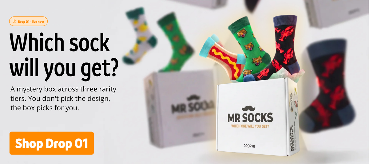 Mr Socks Drop 01: which sock will you get? Shop the mystery box